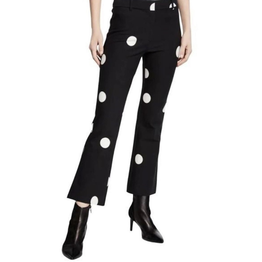 Derek Lam 10 Crosby NWT Womens Crop Pants Size 6 Black White Polka Dot Preppy